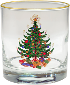 Set of 2 Culver Frosted Christmas Holidays GNOMES Singing Carols Glass Tumblers 